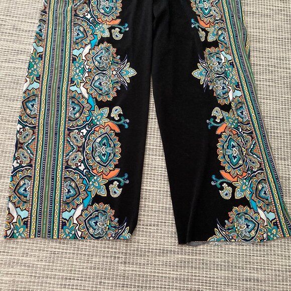 Melissa Paige Woman Colorful Paisley Pallazo Wide Leg Pant 3X - Picture 2 of 10